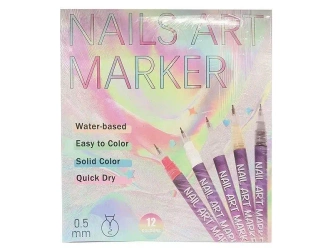 Flamastry do malowania paznokci 12 kolorów - ADAR