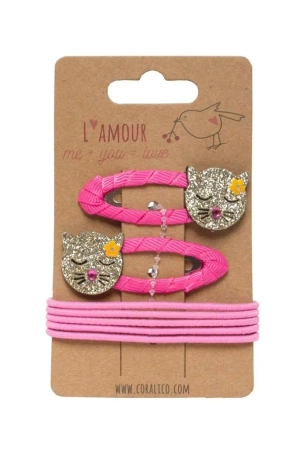 Zestaw spinki i gumki - Coralico