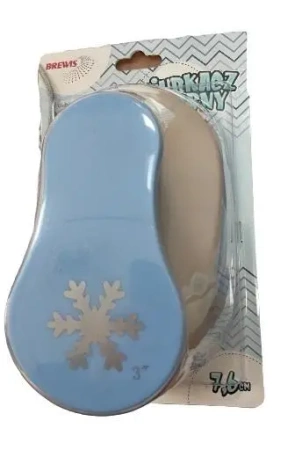 Dziurkacz ozdobny - Płatek śniegu 7,6cm MIX - Brewis