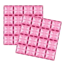 Klocki magnetyczne 2 płyty różowe 30x30 cm - Coblo