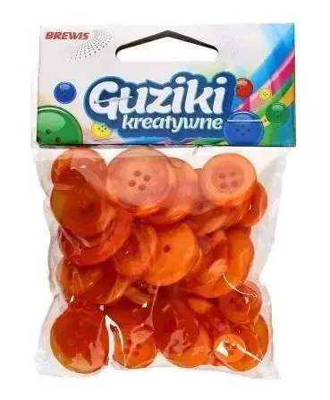 Guziki kreatywne pomarańczowe 40g - Brewis