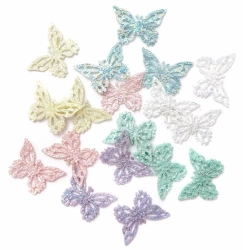 Naklejki filcowe opalizujące motyle 18szt - Dalprint