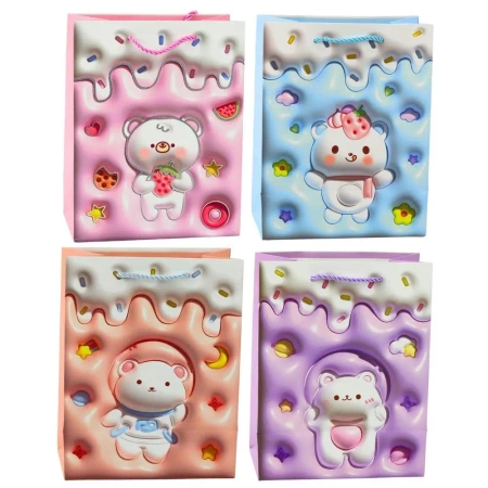 Torebka prezentowa 23x18x10,5cm MIX - Leantoys