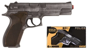 Pistolet metalowy na kapiszony 8 strzałów - Gonher