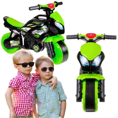 Motocykl czarno-zielony - Technok
