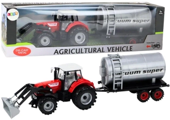 Traktor z cysterną na napęd czerwony - Leantoys