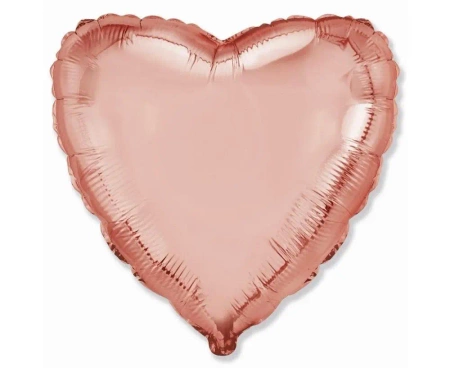 Balon foliowy 46cm Serce różowo-złote - Godan
