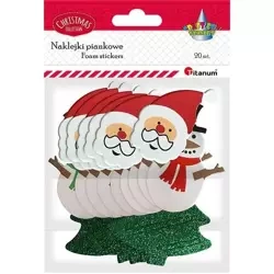 Naklejki piankowe głowy Boże Narodzenie 20szt - Titanum