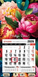 Kalendarz 2026 jednodzielny mini kwiaty - Pan Kalendarzyk