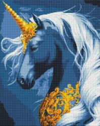 Diamentowa mozaika - Magiczny jednorożec 40x50cm - Ideyka