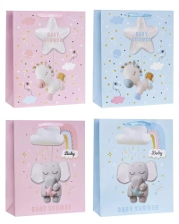 Torebka ozdobna 26x32x10cm dziecięce mix ROZETTE