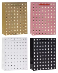 Torebka ozdobna 26x32x10cm hot-stamp mix ROZETTE