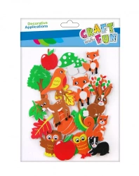 Naklejki piankowe samoprzylepne. Zwierzęta leśne