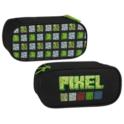 Piórnik saszetka 1 zamek Pixel zielony - STARPAK