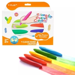 Kredki trójkątne Peanut 24szt Orzeszki - Y-Plus