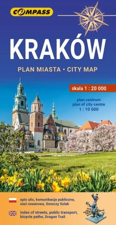 Plan miasta - Kraków 1:20 000 - Compass