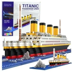 Klocki konstrukcyjne Statek Titanic 3D 1878el - Leantoys