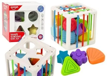 Sorter edukacyjna kostka kolorowa - Leantoys
