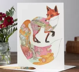 Karnet A007 B6 + koperta Rudy lis - DM Collection