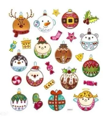 Naklejki z kryształkami bombki 25szt - Dalprint dpCraft