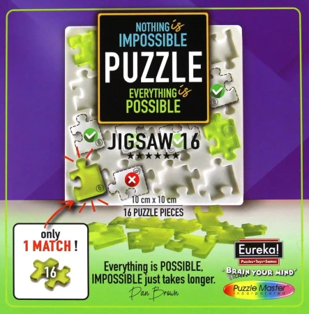 Puzzle Łamigłówka Impossible 16 elementów poziom 6/6 - EUREKA 3D