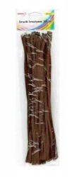 Druciki kreatywne brązowe 40szt - Brewis