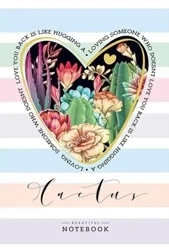 Notatnik ozdobny 64 strony kratka Serce kaktus - Fresh