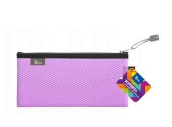 Koperta DL z suwakiem metalowym fioletowa - Tetis
