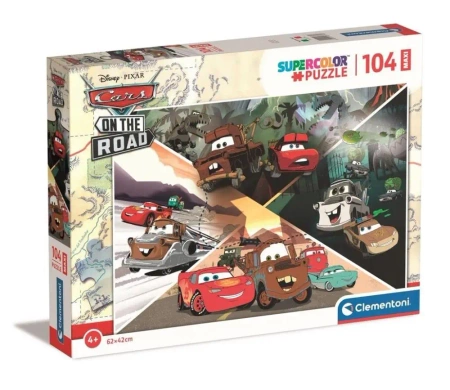 Puzzle 104 Maxi Super Kolor Disney Cars - Clementoni