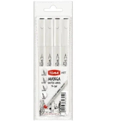 Cienkopis Manga różne końcówki 4szt TOMA