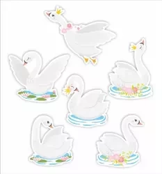 Dekoracje okienne dwustrone - Łabędzie 01 6szt - LearnHow