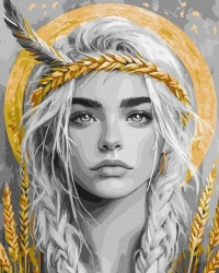 Malowanie po numerach - Kłoski we włosach 40x50cm - Ideyka