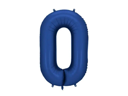 Balon foliowy cyfra 0 86cm granat - PartyDeco