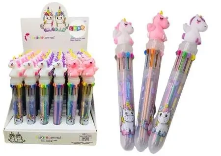 Długopis wielokolorowy 10 kolorów (36szt) - Leantoys