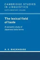 The Lexical Field of Taste - Backhouse A. E.