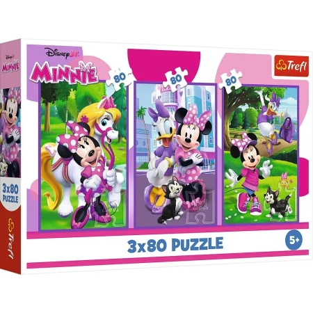 Puzzle 3x80 Minnie i przyjaciele TREFL
