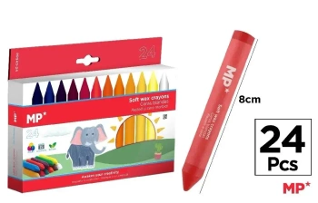Kredki woskowe miękkie 24 kolory - MP Main Paper
