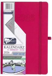 Kalendarz 2026 A5 12M + notes Hip hop różowy - praca zbiorowa