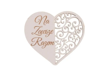 Drewniany napis - Na zawsze razem 5szt biały - Cresco