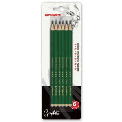 Zestaw ołówków miękkich PENMATE do rysunku na blistrze 6szt.