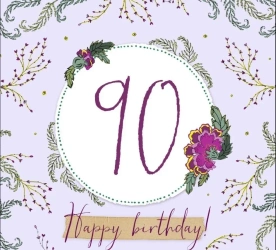 Karnet Swarovski kwadrat CL2290 Urodziny 90 - Clear Creations