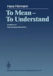 To Mean - To Understand - Hans Hörmann