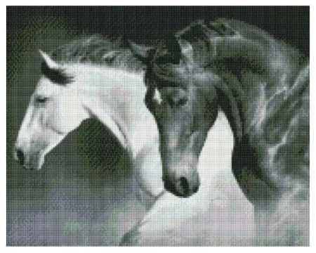 Diamentowa mozaika - Czarno-biała moc 40x50cm - Ideyka