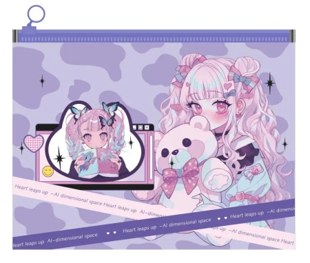 Teczka z suwakiem B5 Manga Pink Fantasy mix M&G