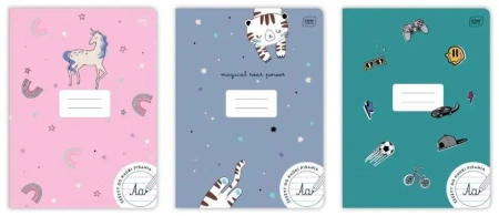 Zeszyt A4/32K trzylinia kolor M 70g PP (10szt) - INTERDRUK