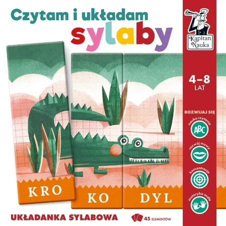 Kapitan Nauka. Czytam i układam sylaby. Układanka - praca zbiorowa