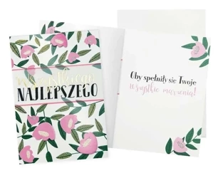 Karnet B6 Najlepsze życzenia kwiaty - Kukartka