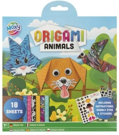 Blok z naklejkami i arkuszami do origami Zwierzęta - Grafix