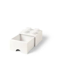 LEGO(R) pojemnik klocek z szufladą czwórka biały - NHG