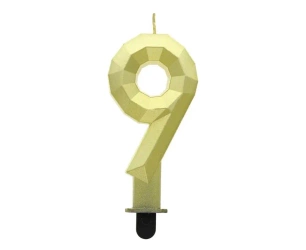 Świeczka Cyfra 9 Diament 7.6cm - Godan